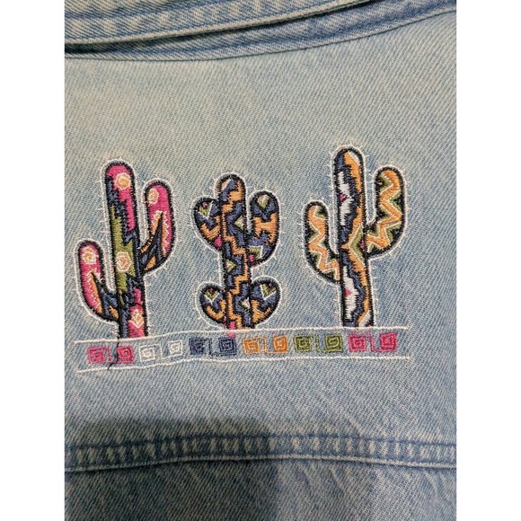 Denim Jacket Women's Passion-1 Zip Up Size XL 100% Cotton Vintage - Picture 13 of 13